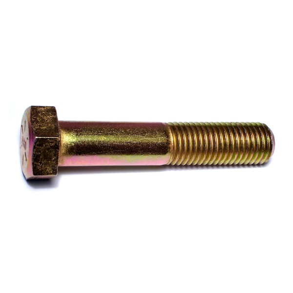 Midwest Fastener Grade 8, 7/8"-9 Hex Head Cap Screw, Zinc Yellow Steel, 4-1/2 in L, 5 PK 00783 - main